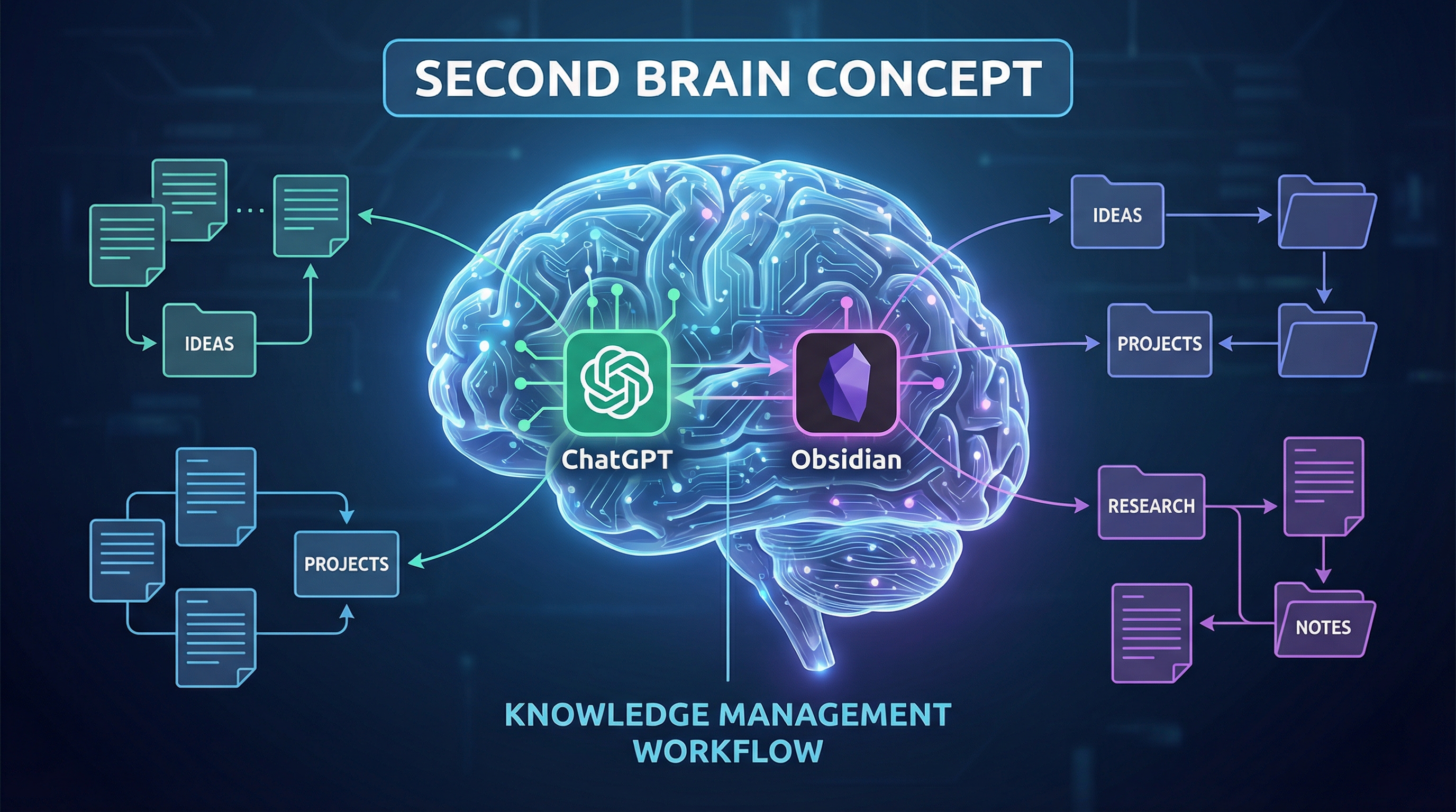 How to Build a Second Brain with ChatGPT and Obsidian (Automated Workflow)