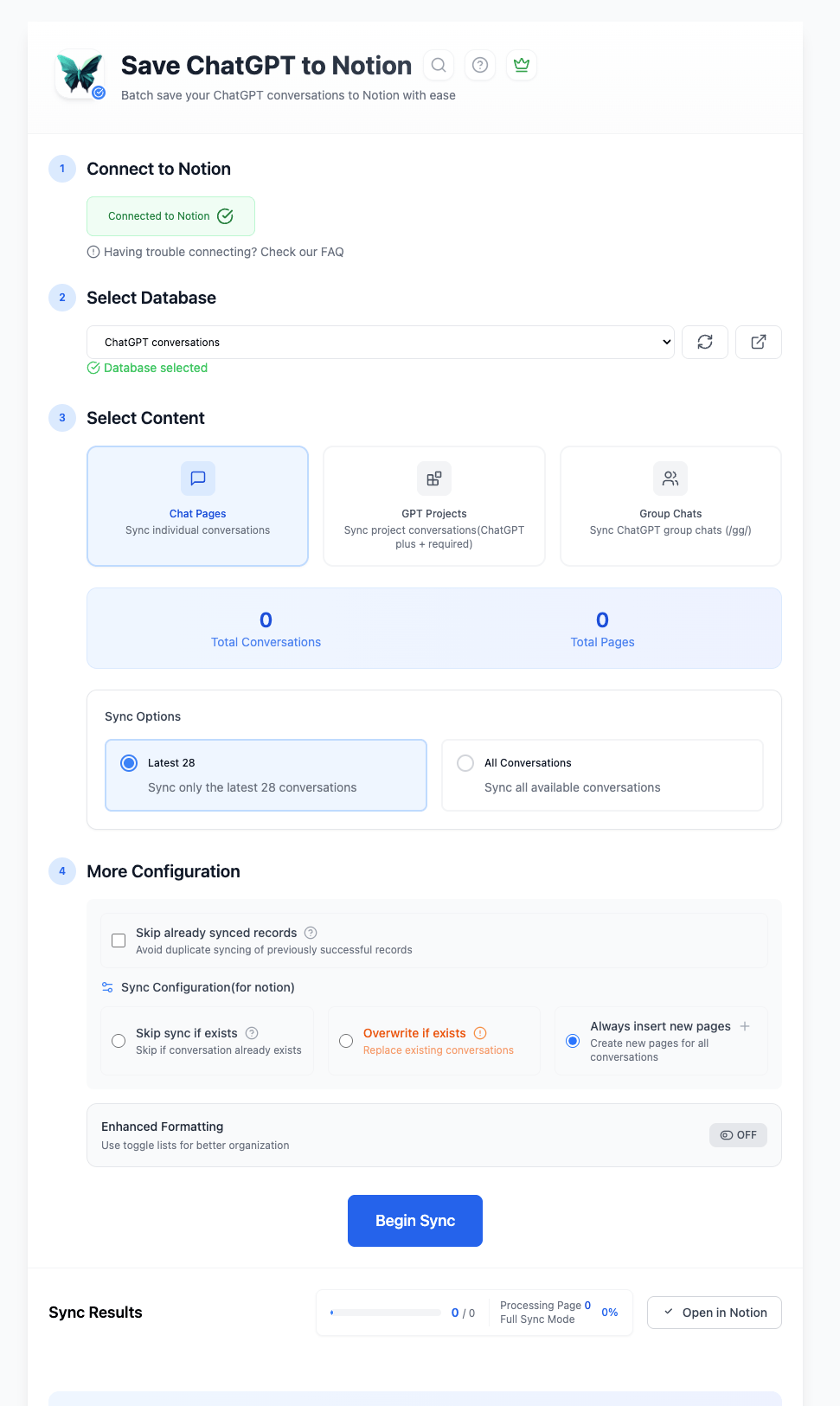 One-Click Bulk Export