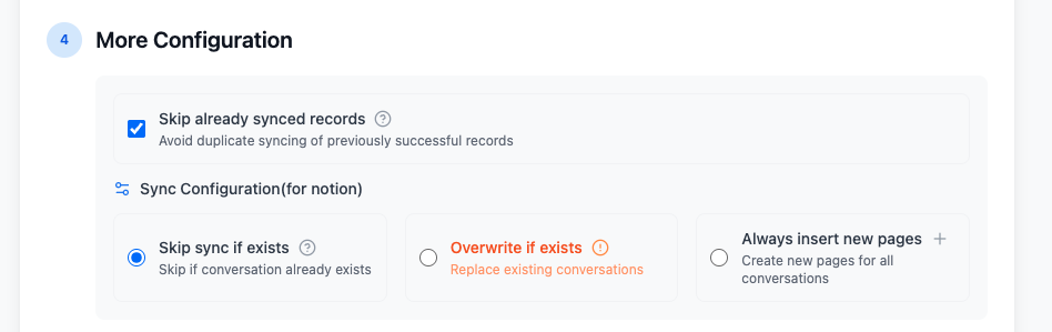 Resume sync