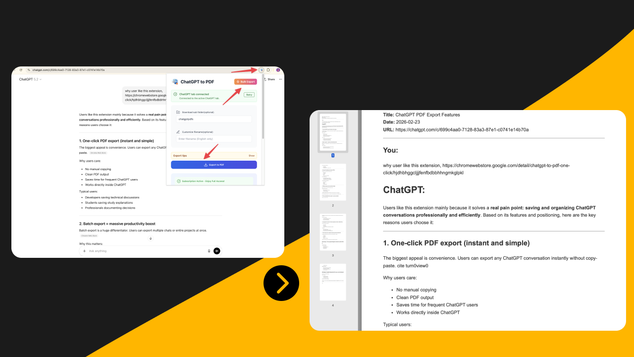 ChatGPT to PDF - Chrome Extension