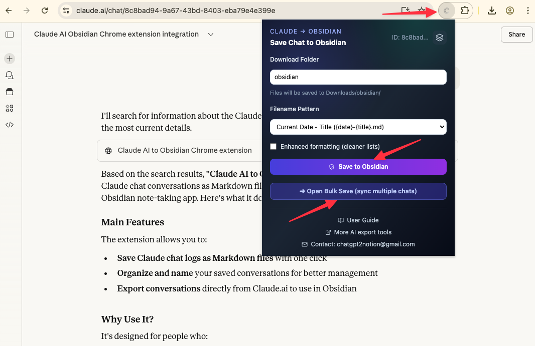 Claude to Obsidian Overview