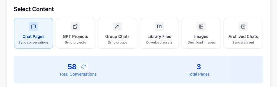 Bulk export content modes