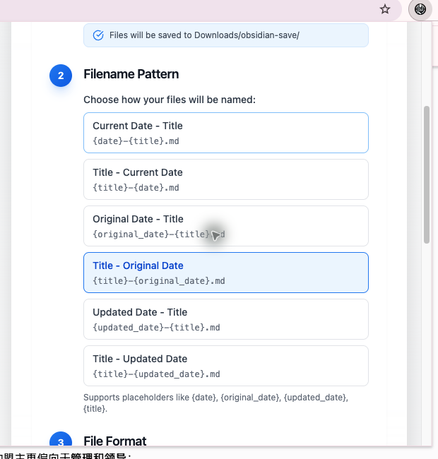 Expanded ChatGPT to Obsidian setup with all six filename patterns