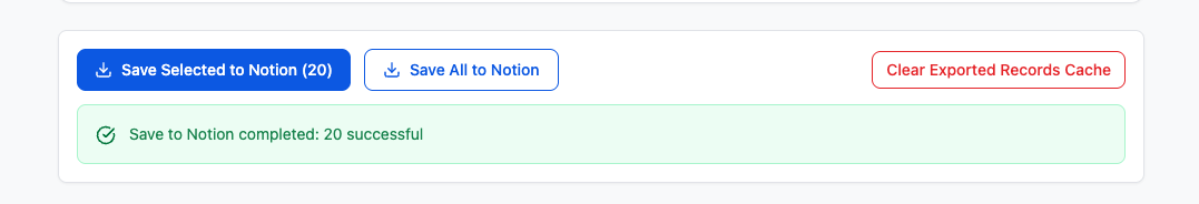 Successful Perplexity to Notion batch export