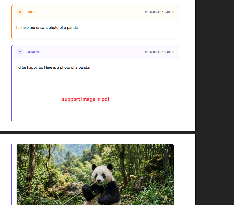 Gemini image exported inside PDF