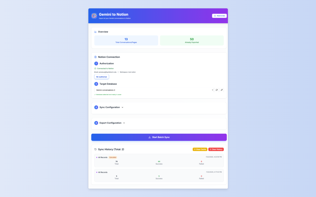 One-Click Export & Batch Backup