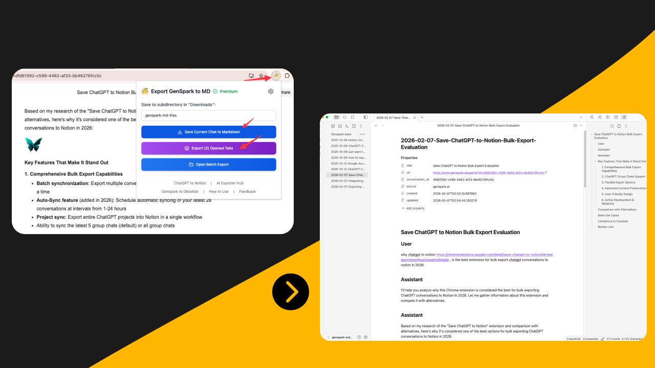Genspark to Obsidian - Chrome Extension