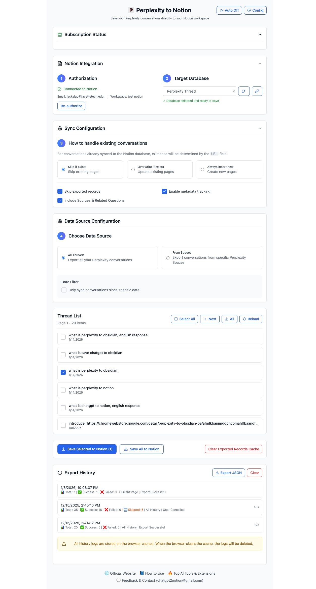 One-Click Bulk Export