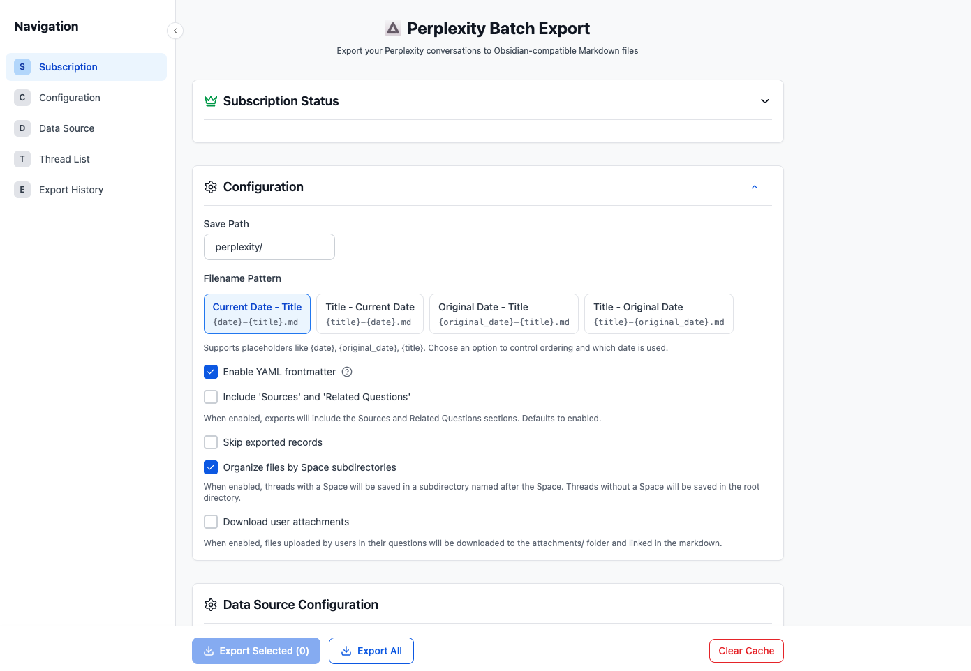 Batch Export & Spaces Support