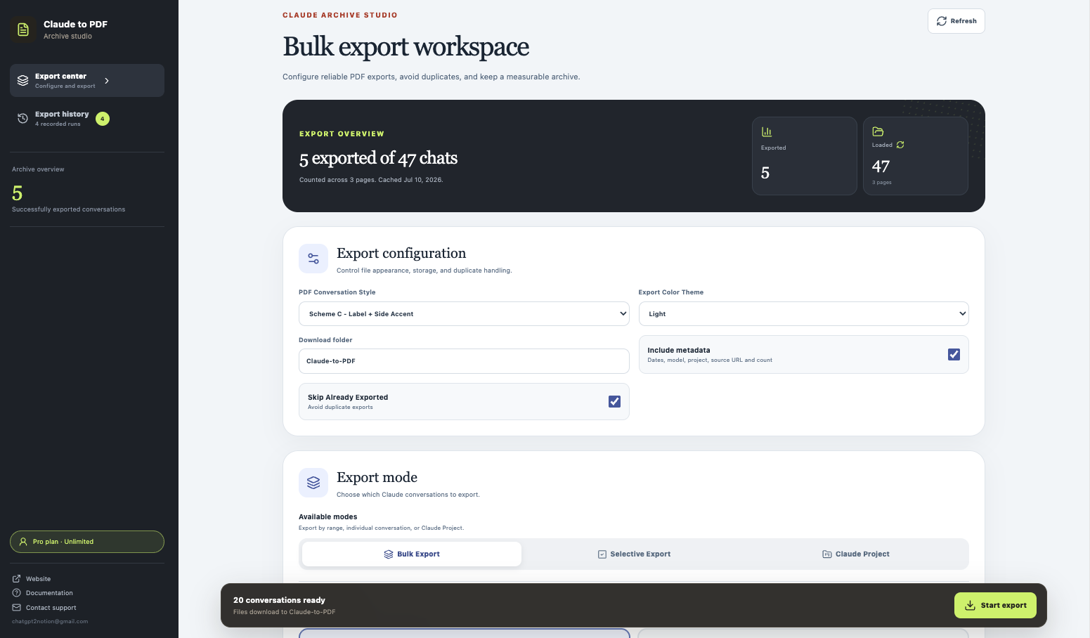 A real workspace for repeatable backups