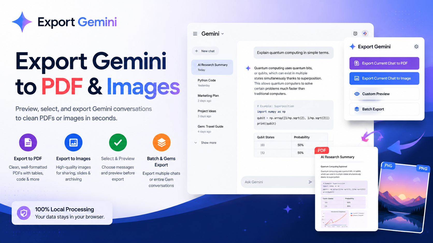 Export Gemini to PDF