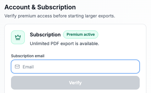 Premium active status after popup activation