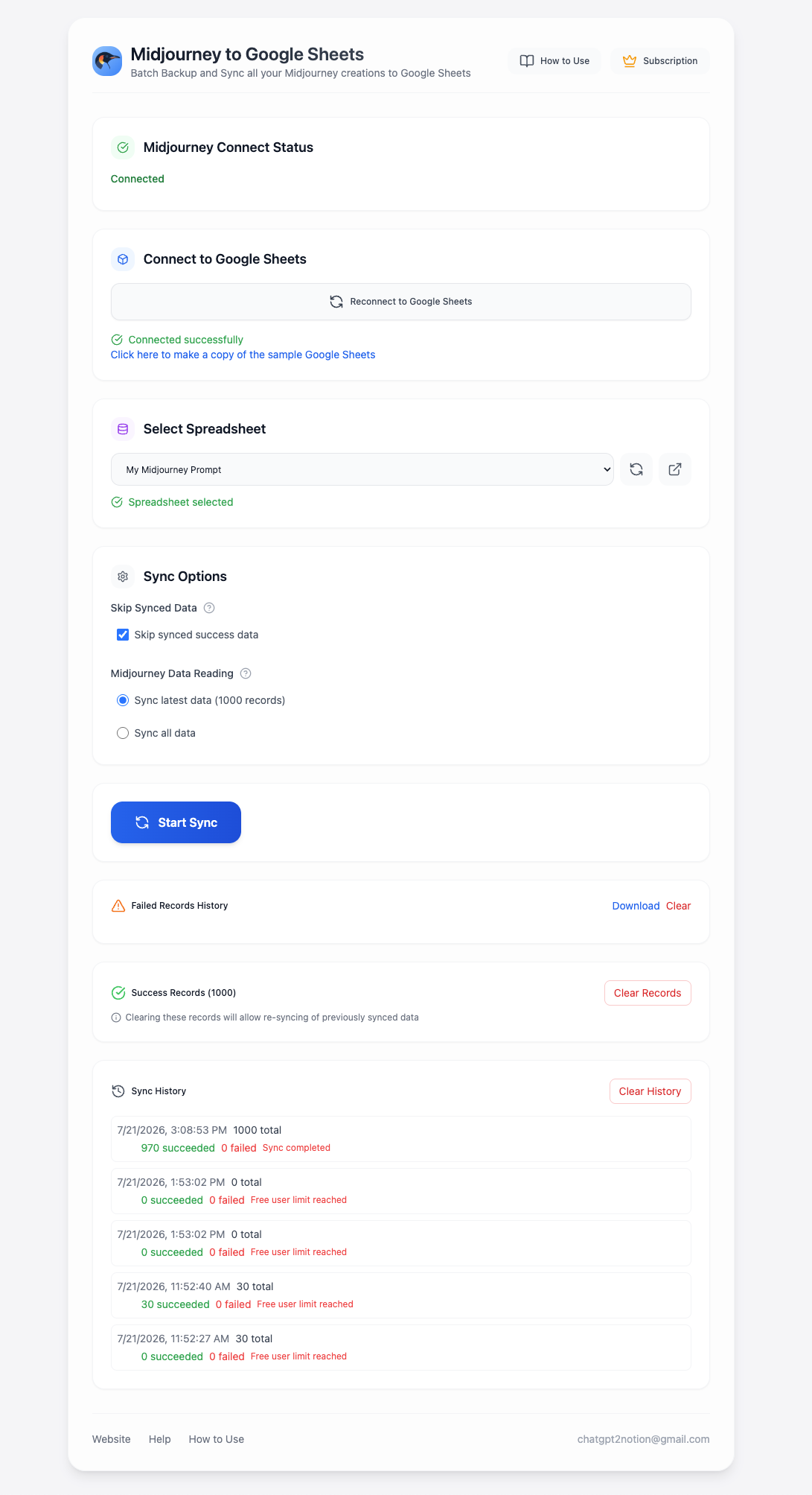 Authorize only the spreadsheets you choose